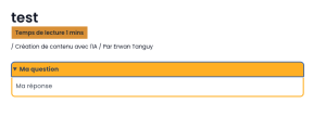 Rendu visuel de la FAQ