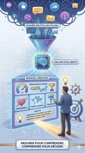 Reporting et analyse de performance en communication assistés par l’intelligence artificielle
