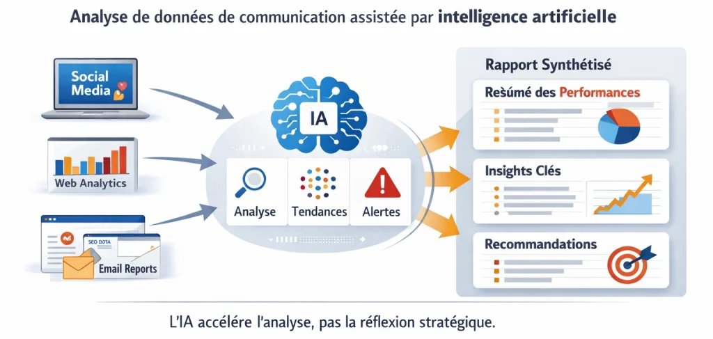 Analyse de données de communication assistée par intelligence artificielle