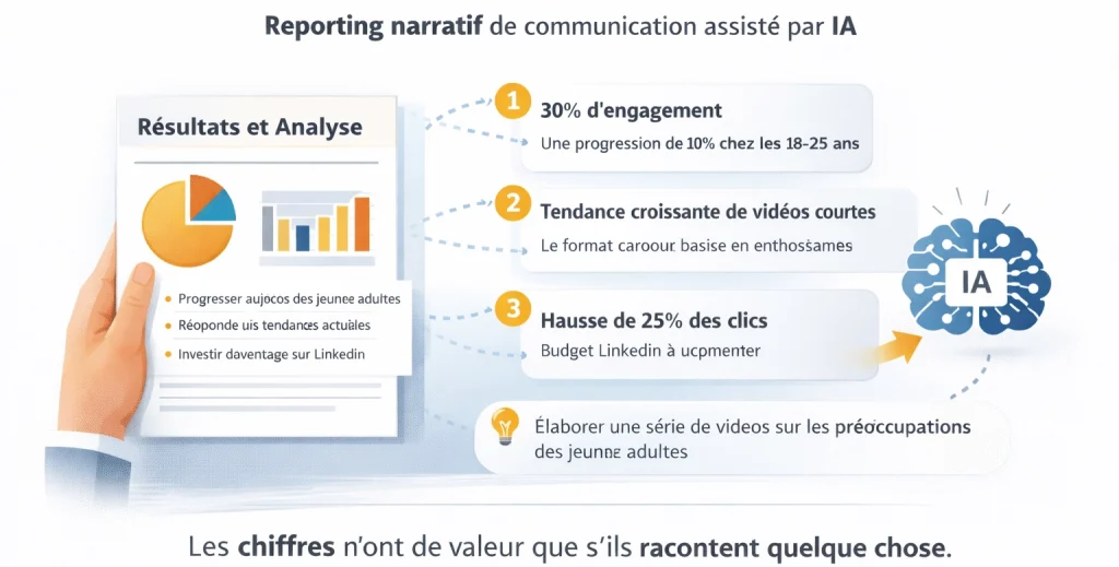 Reporting narratif de communication assisté par IA