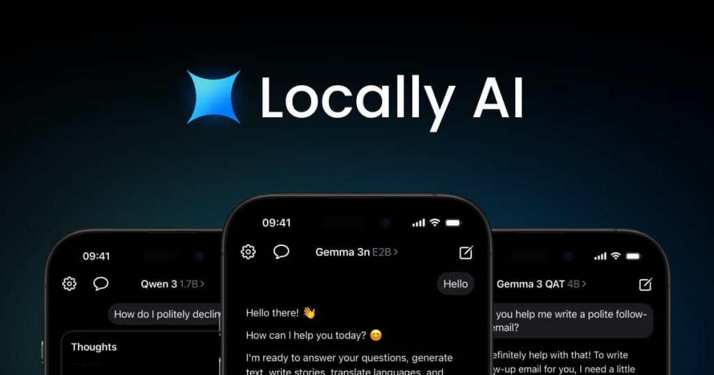 Locally AI - intelligence artificielle sur iPhone 
