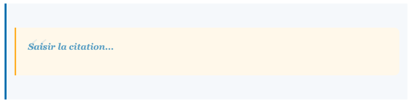 bloc Blockquote Citation GEO