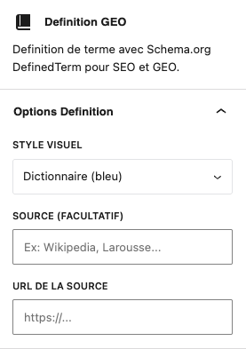 bloc Définition GEO