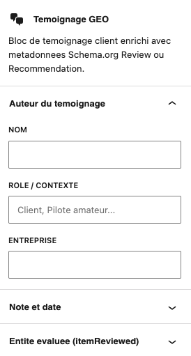 bloc Témoignages GEO